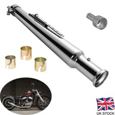 54cm Chrome Motorcycle Cocktail Shaker Bell End Exhaust Muffler Pipe W/ Reducer