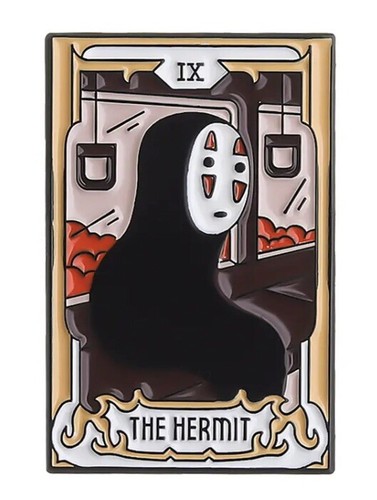 Face tarot card the hermit - card,