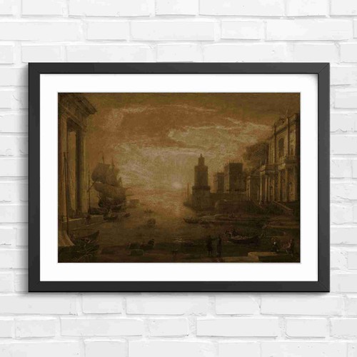 Classical harbor scene with - classical,