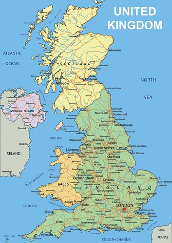 United kingdom map - kingdom, uk