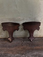 Pair antique mahogany demi - pair, of