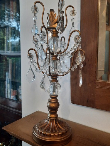 Vintage style gold candelabra - gold,