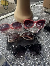 Lovely job lot 4 pairs fashionable black nude coral pink sunglasses
