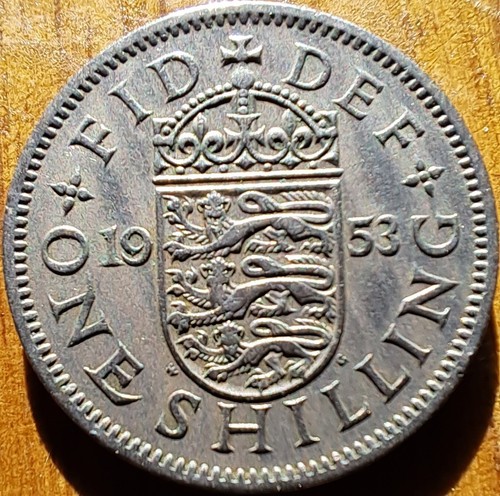 1953 english shilling queen - english,