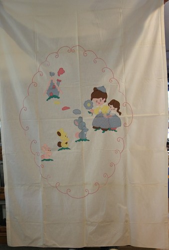 Vtg cotton crib baby toddler - crib,