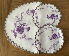 VINTAGE LINEN HAND EMBROIDERED