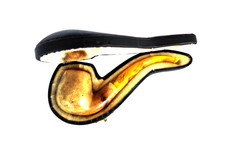 BLOCK MEERSCHAUM BENT BILLIARD