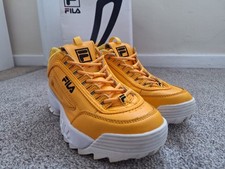 Fila UK Size 5 Platform Disruptor 2 Wedge Orange Chunky Sole Trainers Sneakers