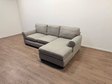 Lisbon Fabric Right-Hand Corner Chaise Sofa – Grey