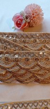 3 yards Gold organza sequin