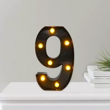LED Lighted Number Light 9 Decorative Light up Number for Wedding Holiday