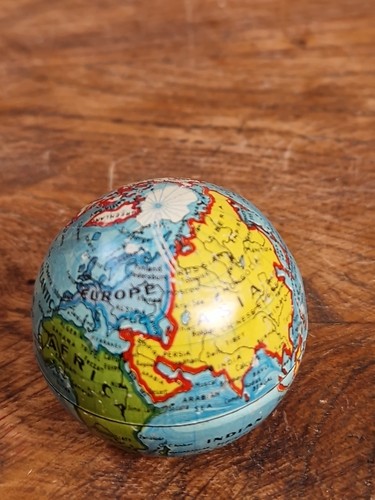 Vintage world globe tin - globe,