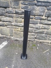 Steel bollard, concrete in or