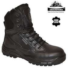 Mens leather safety steel - leather, toe