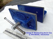Vintage 'WHITMORE' Cast Iron 6" Jaw Woodworking Bench Vice, Fully Refurbished