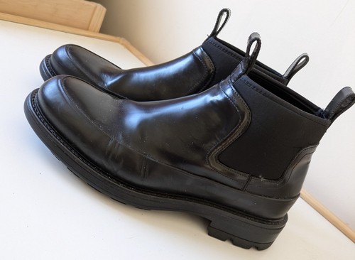 Reiss black leather - black, chelsea