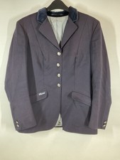 Pikeur Women's  Blue Wool Equestrian Riding Jacket Velvet Collar Navy Size M