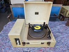 VINTAGE 1950's EARLY DANSETTE RECORD PLAYER -3 SPEED BSR WORKING ORDER SEE VIDEO