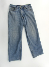 Vintage Levi's Silver Tab Denim 555 Jeans 32" Straight Leg Rare Hemmed