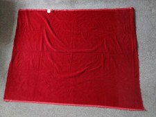 Panel Vintage Soft Cotton Velvet Fabric Brick Red-62 inches by 48 inches