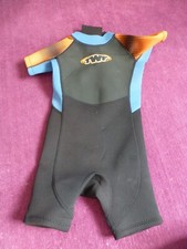 TWF Titanium black shortie wetsuit K06 5-6 year Tesco Kids surfing swimming