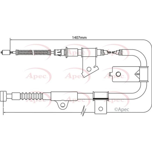 Apec handbrake cable left - handbrake, rear