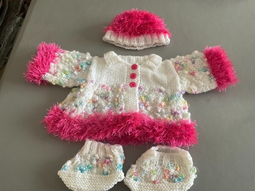 Hand knitted teddy - teddy, coat