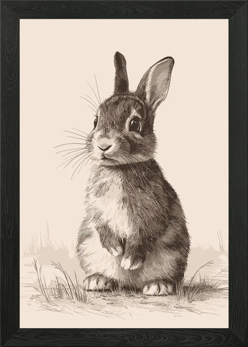 Cute rabbit framed wall - cute,