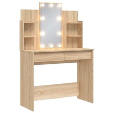 Dressing Table with LED Lights Makeup Table Vanity Desk Cosmetic Table vidaXL