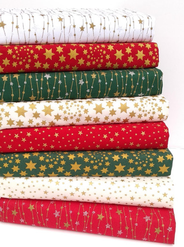 Christmas cotton fabric bundle - christmas,