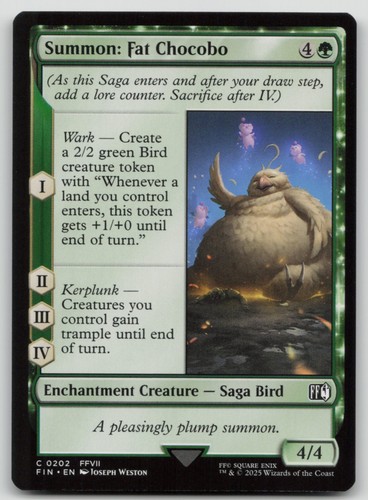 Summon fat chocobo 202 - fat,