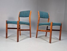 2 Spottrup Rosewood Dining Chairs in Teal wool 1960s Retro MCM EB9991 MDIN