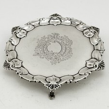 Antique William Hutton & Son Sterling Silver Salver - London 1894