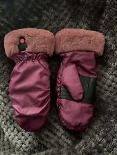 UGG Mittens Kids Size 4-6 Years Purple Shearling Sheepskin Cuffs 100%