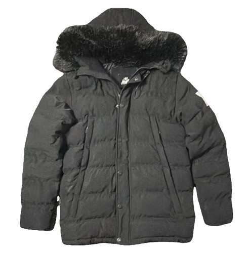 Kwd men black hooded - hooded, puffer