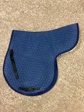 Griffin NuuMed 100% wool quilted half lined GP numnah navy blue  XLarge (used)