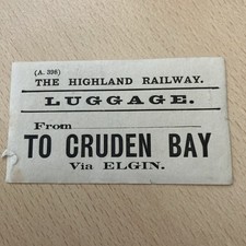 T. H. R.   Luggage label