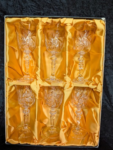 Bohemian crystal wine glasses - bohemian,