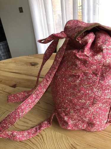 Pink floral backpack angels - backpack,