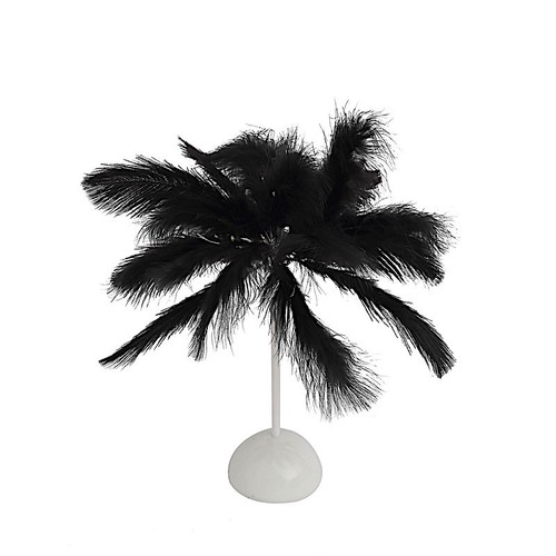 Ostrich feather desk lamp - 15",