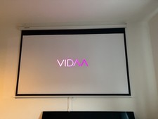 WASJOYE Manual Pull-Down Projector Screen 84-inch Retractable Manual pull down