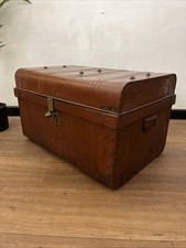 Antique Metal Steamer Trunk