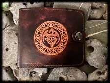 Celtic Dragon Real leather handmade wallet.