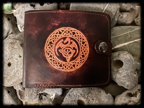 Celtic dragon real - celtic, leather