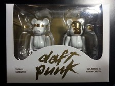 DAFT PUNK 100% BEARBRICK FIGURE MEDICOM GUY MANUEL THOMAS WHITE SUITS NEW SEALED