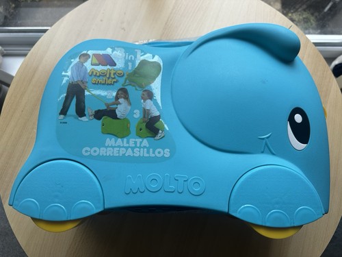 Blue elephant ride suitcase - elephant,