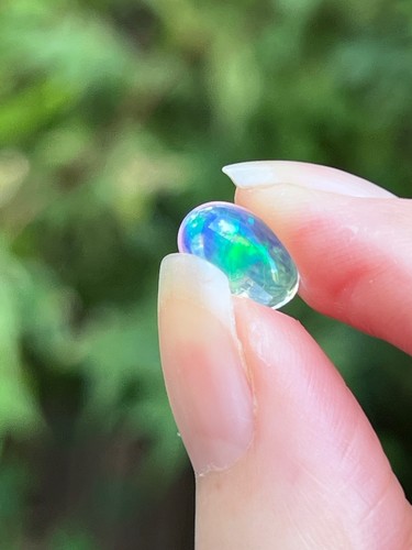 Opal precious white rainbow - white,
