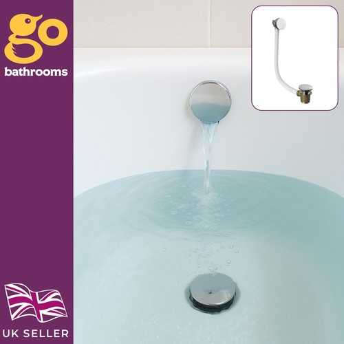 Chrome overflow bath filler - chrome,