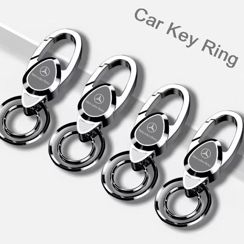 Metal leather car key - metal, ring