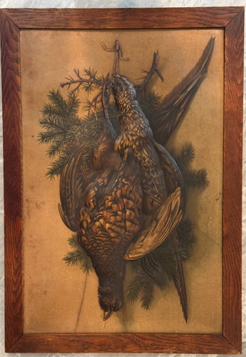 Antique picture dead game - antique,